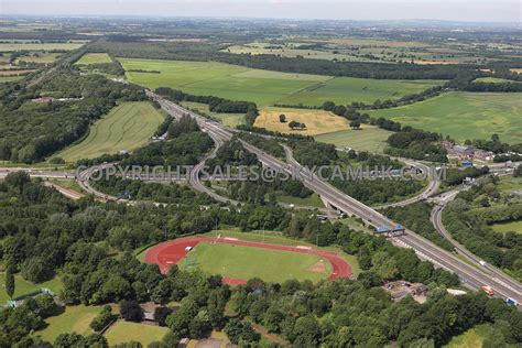 Aerial photography of Manchester aerial photograph of the M60 motorway heading northwards and ...