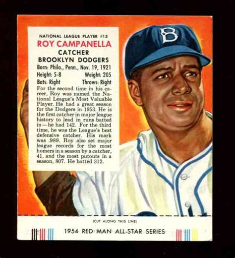 1954 Red Man w/TAB #NL13 Roy Campanella (Dodgers)