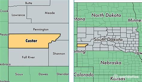 Custer County, South Dakota / Map of Custer County, SD / Where is ...