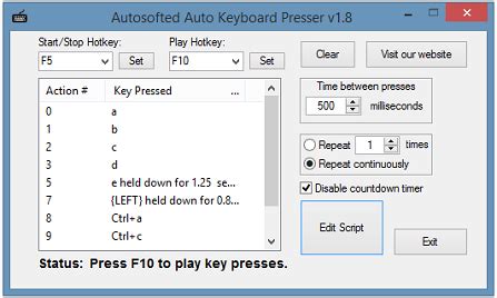 Autosofted auto keyboard presser v1.0 - colourlasopa