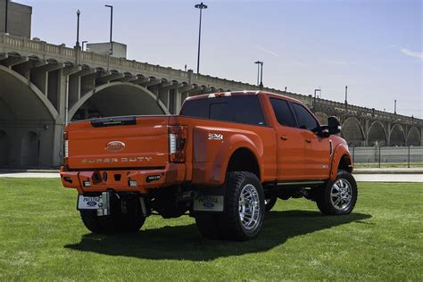 rear quarter ford f-350 dually race red fuel 22 inch maverick wheels and toyo rt tires with road ...