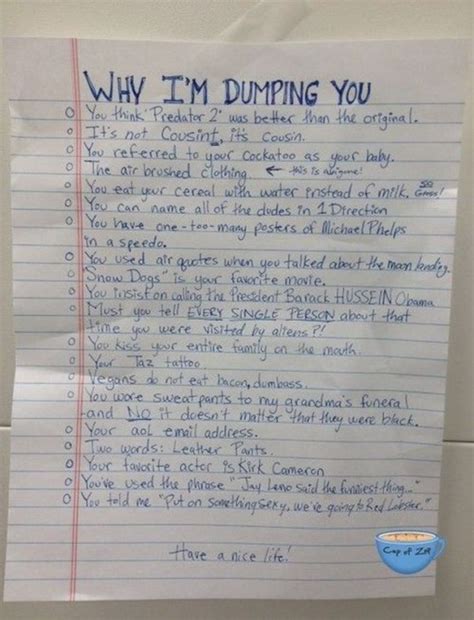 Hilarious Break-up Letter Goes Viral