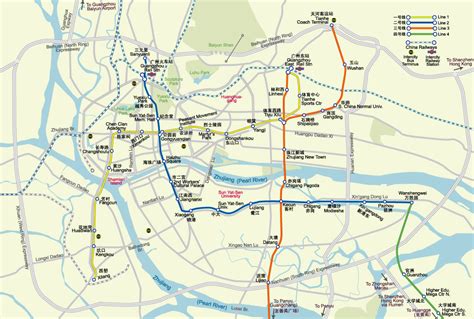 Guangzhou Map, Map of Guangzhou China, Guangzhou City, Tourist Map