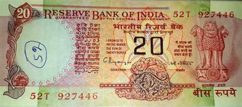 Twenty or 20 Rupees Note Information and Value