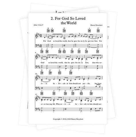 Digital Sheet Music - For God So Loved the World - Keep the Word