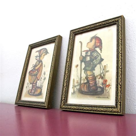 Items similar to Pair of Hummel Framed Prints Little Boy and Little Girl on Etsy