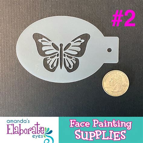 BUTTERFLY Face Painting Stencil Mini | Etsy