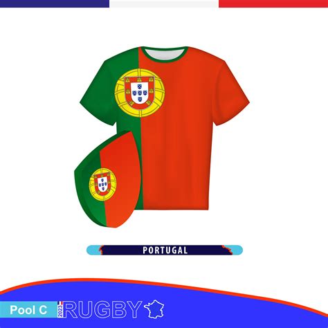 Rugby jersey of Portugal national team with flag. 26542226 Vector Art ...