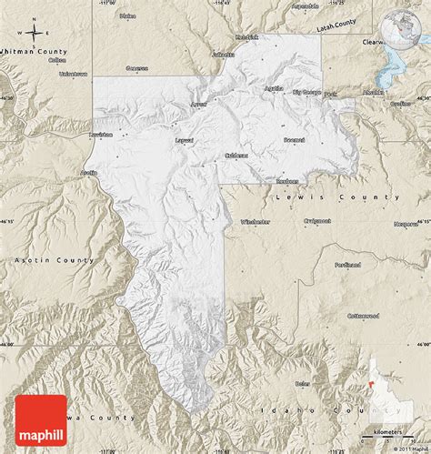 Classic Style Map of Nez Perce County