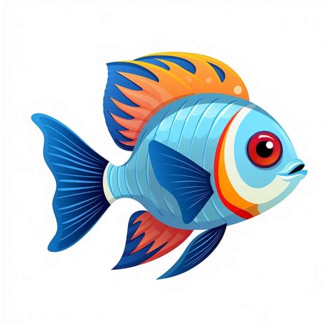 Premium AI Image | Vibrant colorful fish drawing