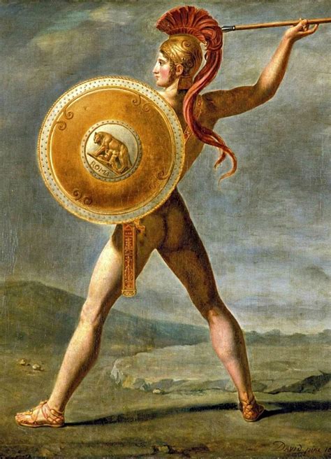 Roman Warrior. Workshop of Jacques Louis David. 1824. oil/canvas. | Het oude rome, Geschiedenis ...