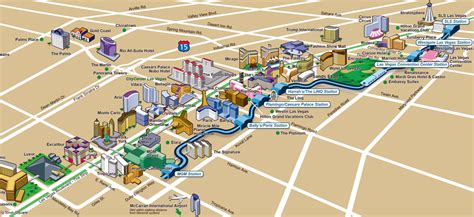 Large map of casinos and hotels of Las Vegas city | Las Vegas | Nevada ...