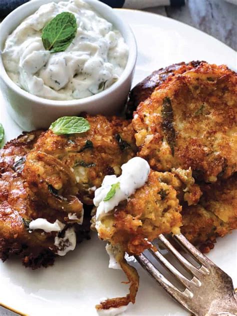 Eggplant Fritters - Melitzanokeftedes - Easy Recipes - The Greek Foodie