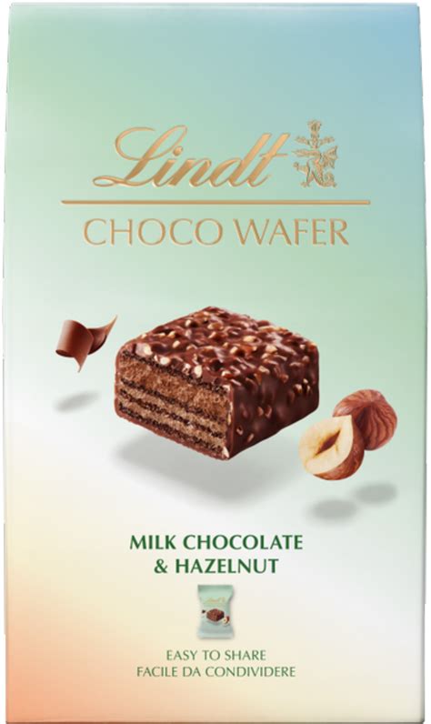 LINDT Choco Wafer - Milk Chocolate & Hazelnuts 135g | Holleys Fine Foods