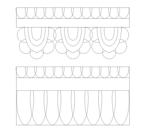 Decorative window valances DWG CAD Block Free Download