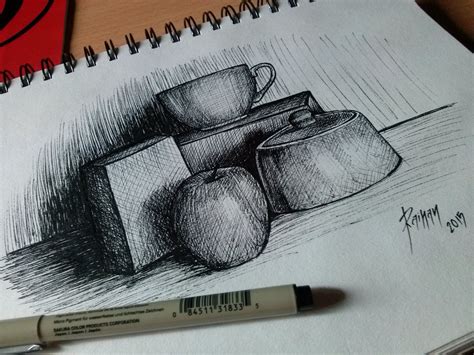 Still Life Drawing Of Objects