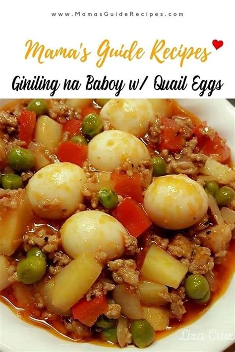 Giniling na Baboy with Quail Eggs... - Mama's Guide Recipes