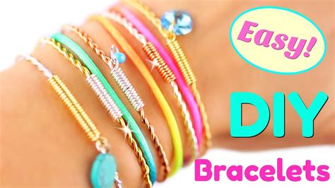 5 DIY Bracelets EASY DIY Bracelet tutorial | Handmade Bracelets - YouTube