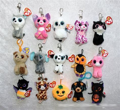 2017 Ty Beanie Boos Plush Toys Keychain Simulation Animal Ty Stuffed Animals Pendant Keychain ...