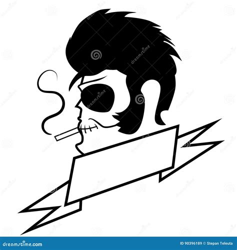 Human evil skull . stock illustration. Illustration of head - 90396189