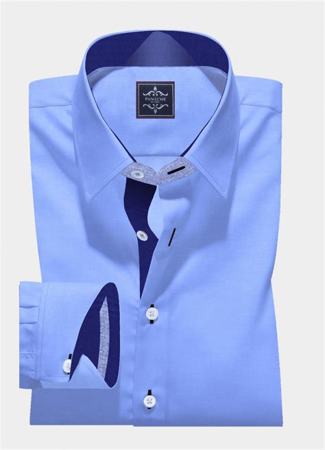 Sky Blue Broadcloth Shirt | Mens Dress Shirts | Luxury 1 | Mens shirt dress, Men fashion casual ...