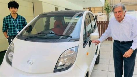 Ratan Tata takes delivery of custom Tata Nano electric car. Check ...