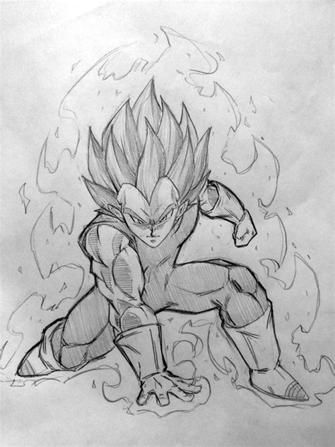 [Fan Art] [OC] Not too fond of the new SSB Vegeta's look, but I drew ...