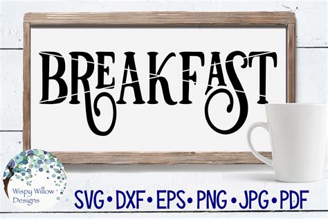 Breakfast | Home | Wood Sign SVG Cut File (138035) | SVGs | Design Bundles