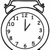 ALARM CLOCK COLORING PAGES sketch template