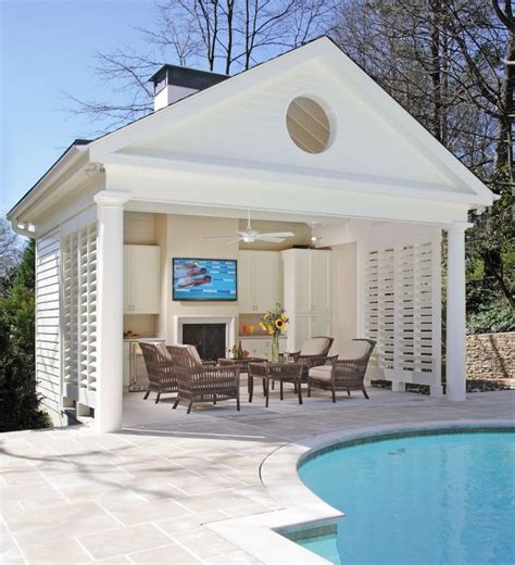 partially enclosed cabana - Google Search | Pool house designs ...