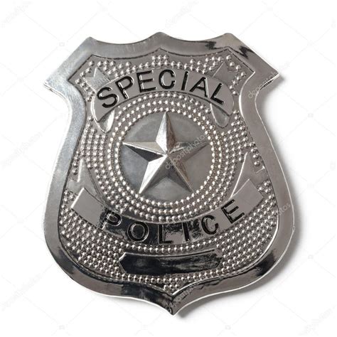 Police Badge with Clipping Path - Stock Photo — Stock Photo © honeyway #56662737