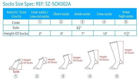 socks size chart, men socks size, women socks size, unisex socks size ...