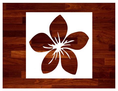 Plumeria Flower Custom Stencil | Etsy | Flower stencil, Custom stencils ...