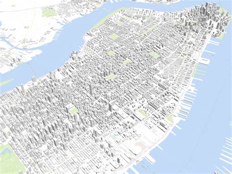 New York City Map Manhattan 3D Model - 3DCADBrowser