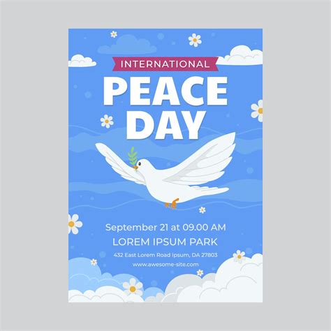 International Day of Peace Poster 12414226 Vector Art at Vecteezy