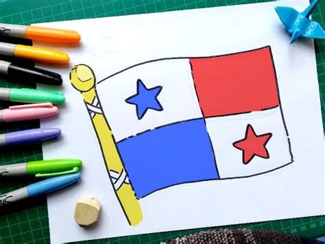 Como Dibujar la Bandera de Panama Paso a Paso | Dibujos de Banderas ...