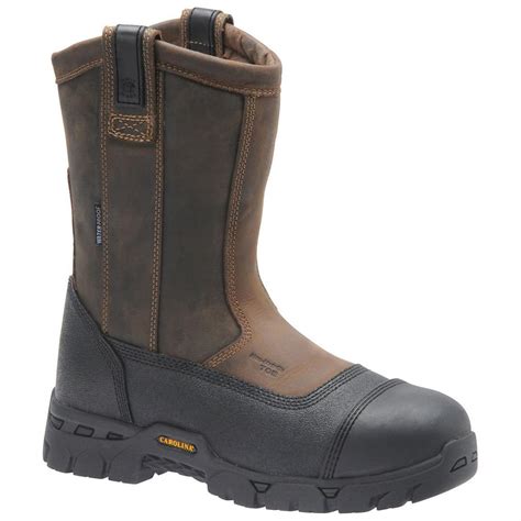 Men's Carolina® Waterproof Composite Broad Toe Wellington Boots - 227403, Work Boots at ...