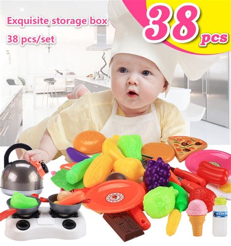 New 38pcs/set DIY Kitchen toys early educational toy pretend play with ...