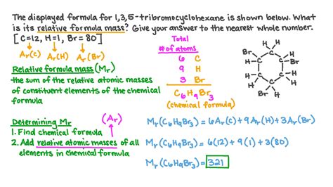 Question Video: Calculating the Relative Formula Mass of 1,3,5-Tribromocyclohexane from Its ...