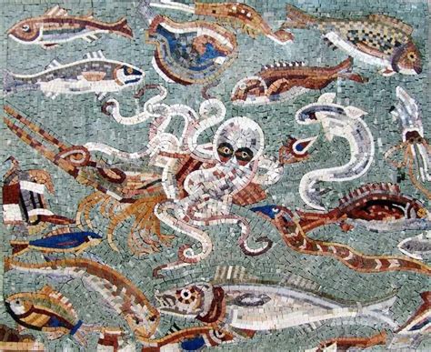 Sea Creatures Mosaic Art | Marine Life&Nautical | Mozaico