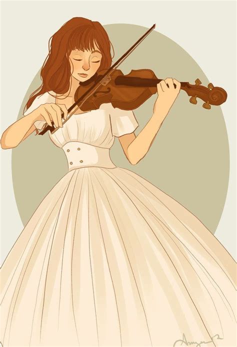 Pin on Art | Girl playing violin, Violin drawing, Violin art