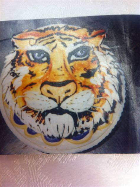 Lsu tiger face done in buttercream | Tiger face, Animal tattoo ...