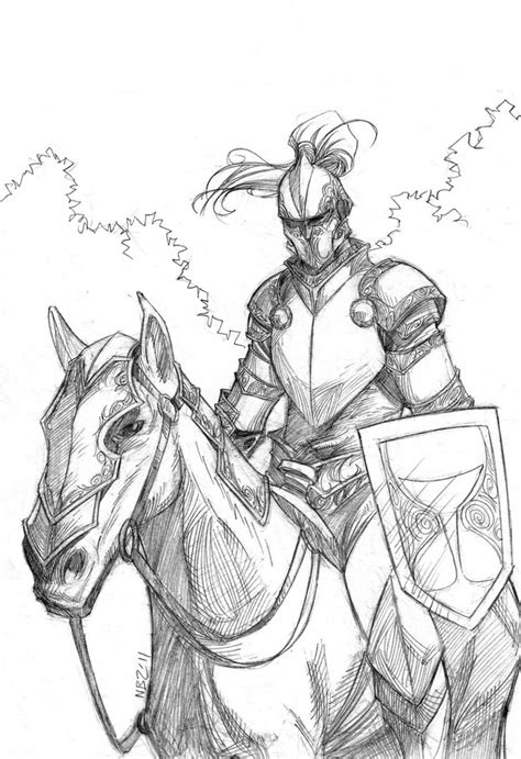 Medieval Knight Drawing at PaintingValley.com | Explore collection of ...