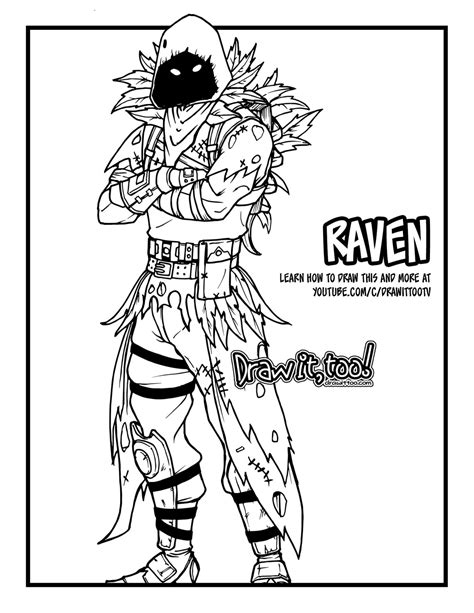 Raven Fortnite Skin Drawing