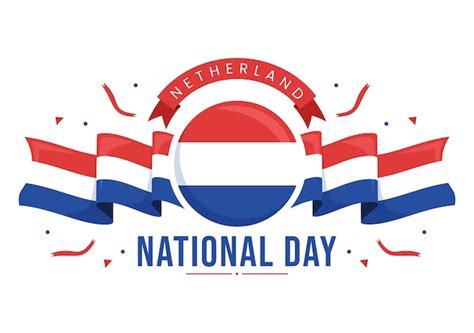 Premium Vector | Happy netherland national day illustration with netherlands flag in flat ...