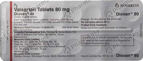 Diovan 80 MG Tablet (14): Uses, Side Effects, Price & Dosage | PharmEasy