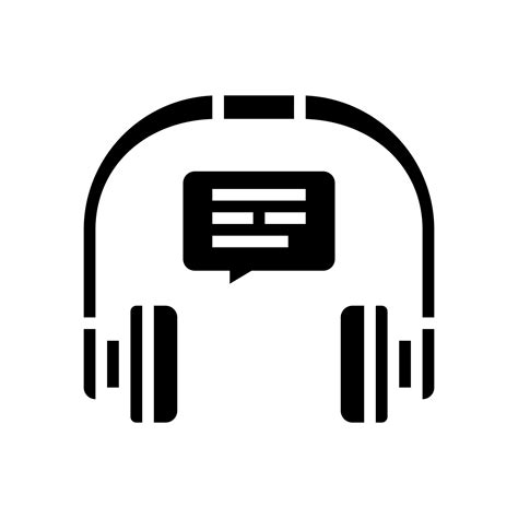 listening music earphones glyph icon vector illustration 10300795 ...