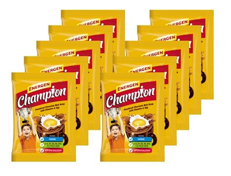 Energen Champion Chocolate Malt Drink 35g x 10 sachets | Lazada PH