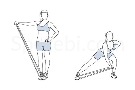 Side Lunge Band Lateral Raise | Illustrated Exercise Guide