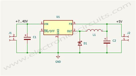 5V buck converter - LM2576 simple DIY project - Electronic Circuits